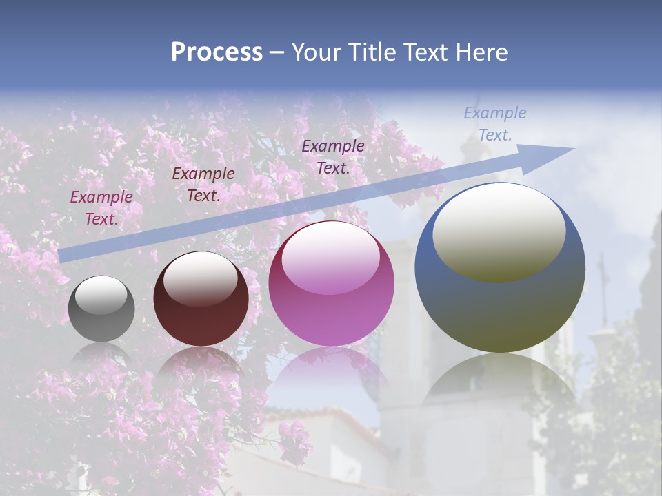 Bougainvillea On A Background Of A Bell-Tower Of A Cathedral, Lisbon, Portugal PowerPoint Template