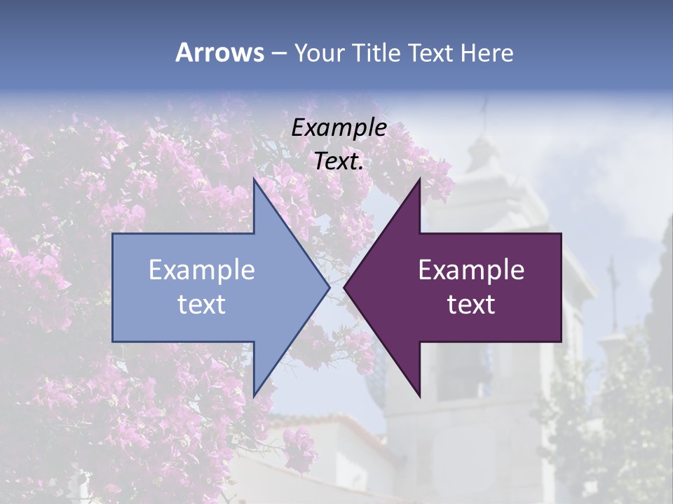 Bougainvillea On A Background Of A Bell-Tower Of A Cathedral, Lisbon, Portugal PowerPoint Template