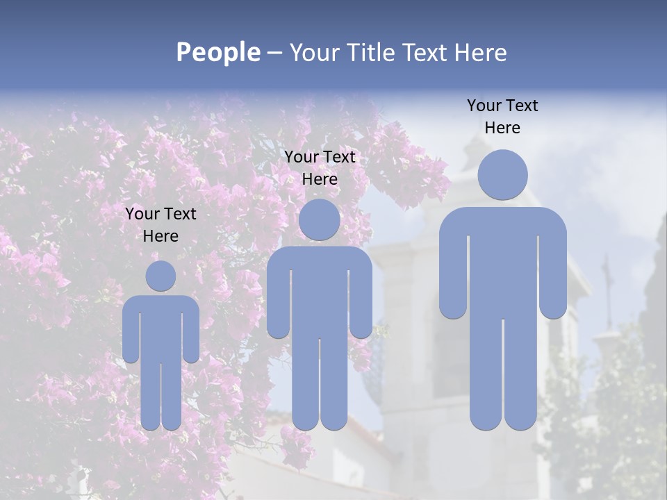 Bougainvillea On A Background Of A Bell-Tower Of A Cathedral, Lisbon, Portugal PowerPoint Template