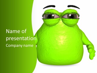 The Big Blob-Toon Figure PowerPoint Template