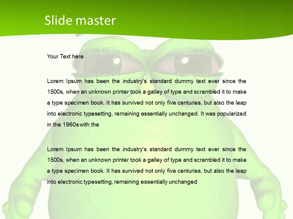 The Big Blob-Toon Figure PowerPoint Template