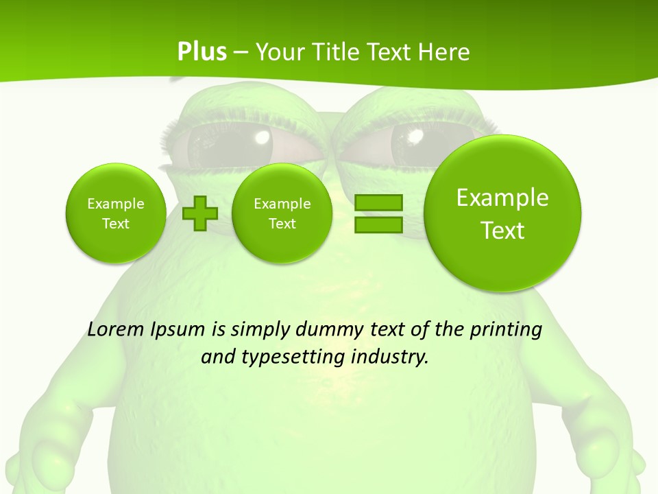 The Big Blob-Toon Figure PowerPoint Template