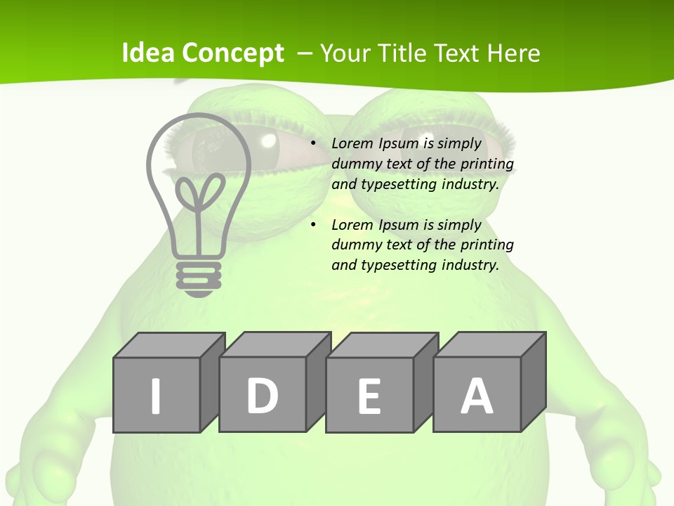 The Big Blob-Toon Figure PowerPoint Template