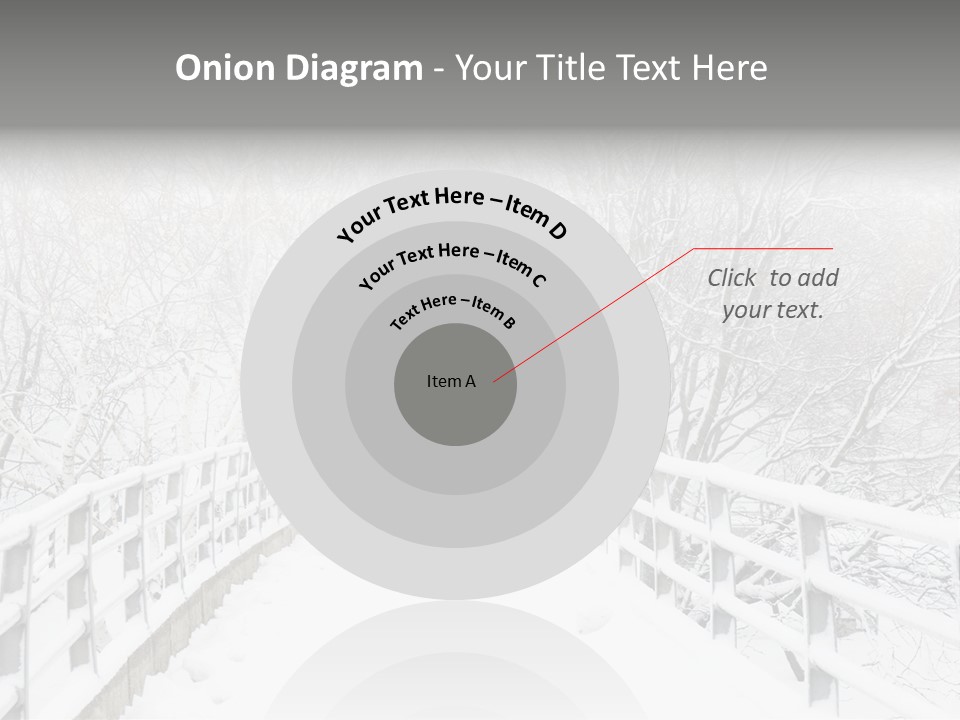 Snow Covered Footbridge On A Foggy Winter Day PowerPoint Template