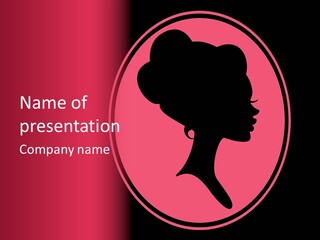 Up Do Hairstyle Stock Vector Illustration: PowerPoint Template