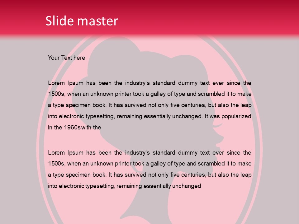 Up Do Hairstyle Stock Vector Illustration: PowerPoint Template