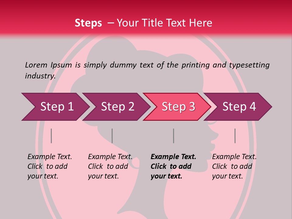 Up Do Hairstyle Stock Vector Illustration: PowerPoint Template