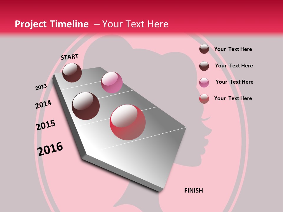 Up Do Hairstyle Stock Vector Illustration: PowerPoint Template