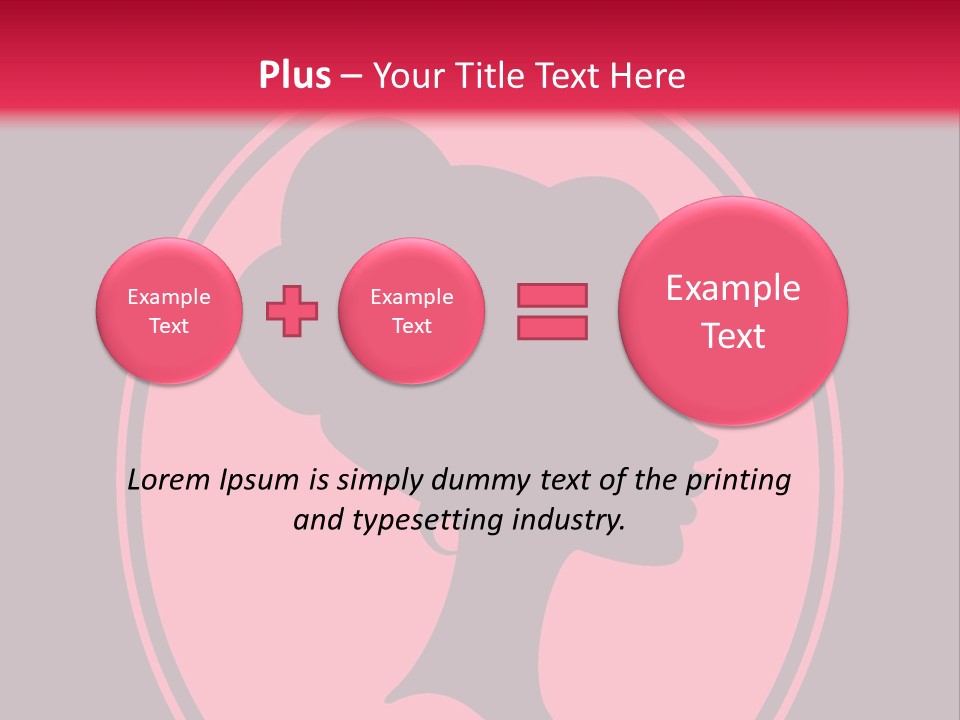 Up Do Hairstyle Stock Vector Illustration: PowerPoint Template