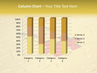 Gold Puzzles For Background. PowerPoint Template