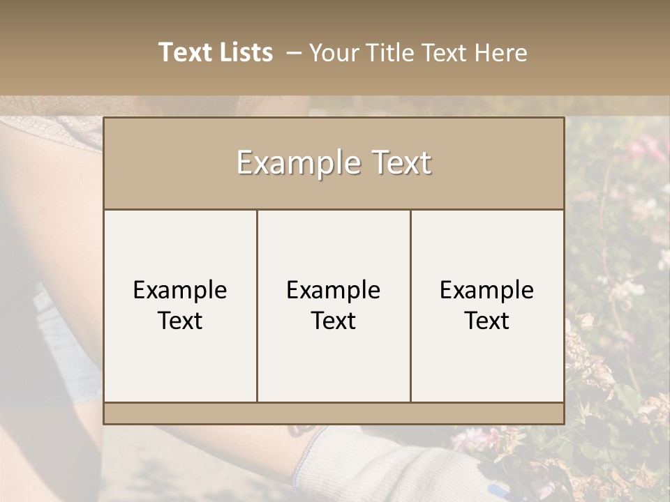 Beautiful Young Woman In The Yard Gardening PowerPoint Template