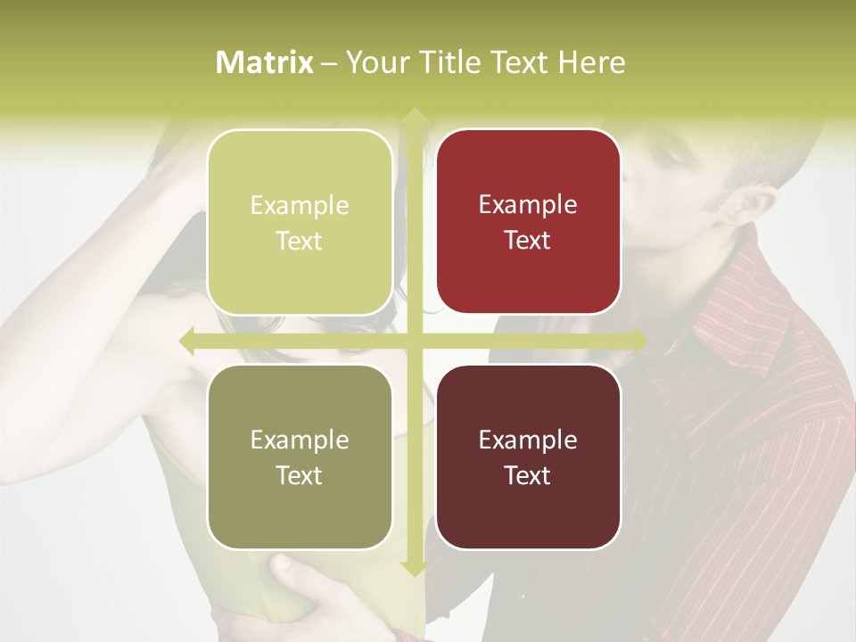 Young Couple Conflict On Isolated Background PowerPoint Template