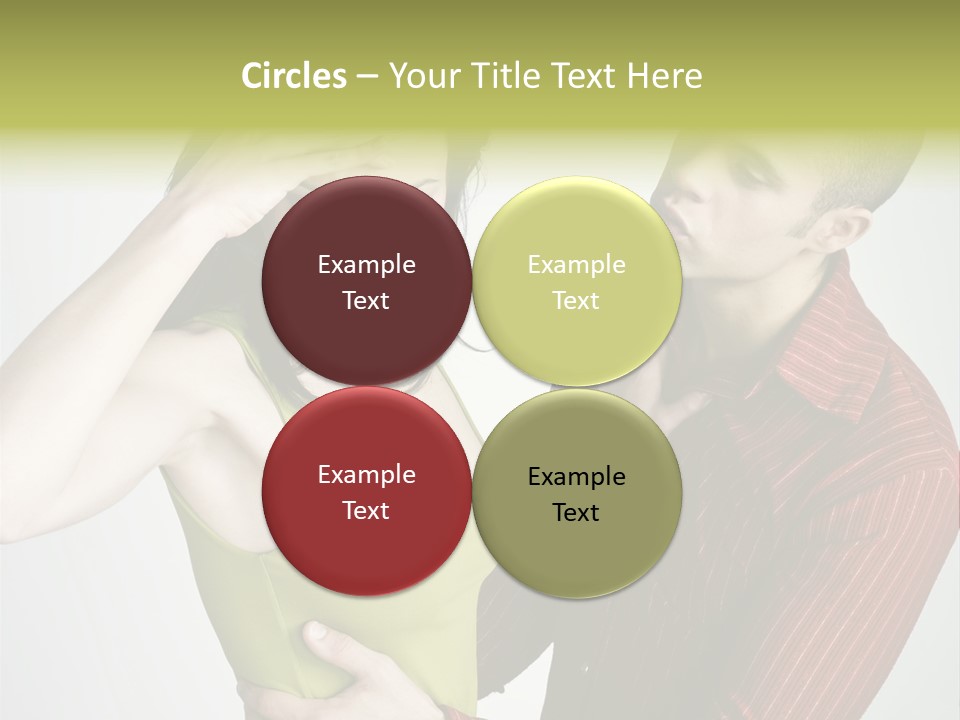 Young Couple Conflict On Isolated Background PowerPoint Template