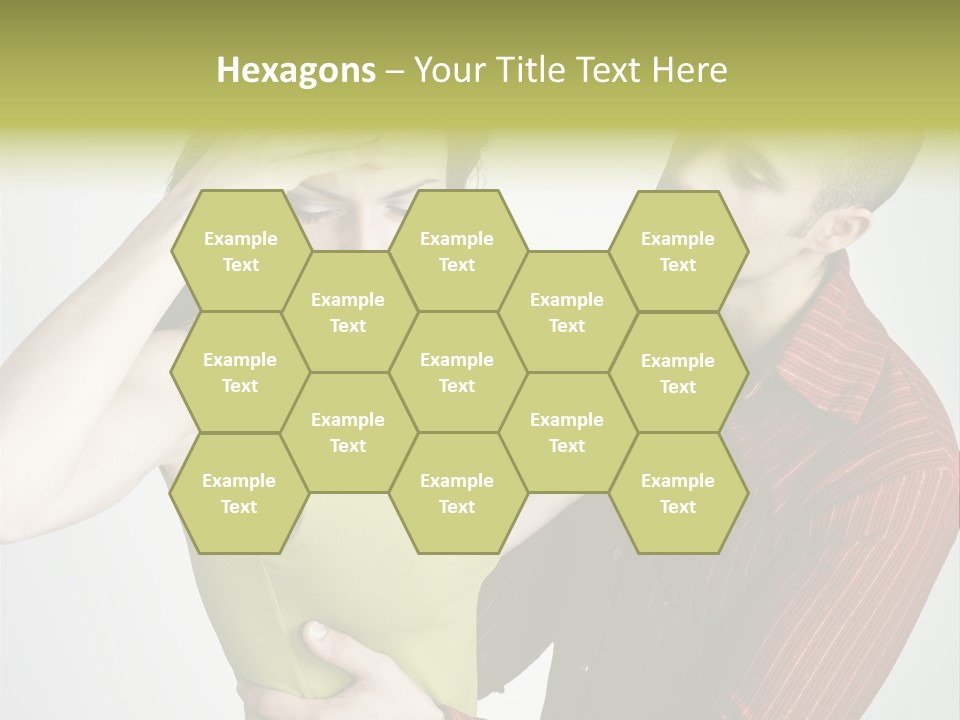 Young Couple Conflict On Isolated Background PowerPoint Template