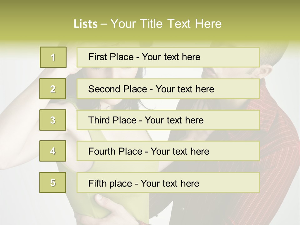 Young Couple Conflict On Isolated Background PowerPoint Template