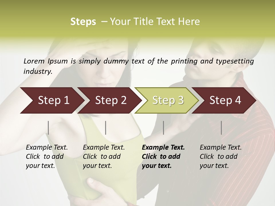 Young Couple Conflict On Isolated Background PowerPoint Template