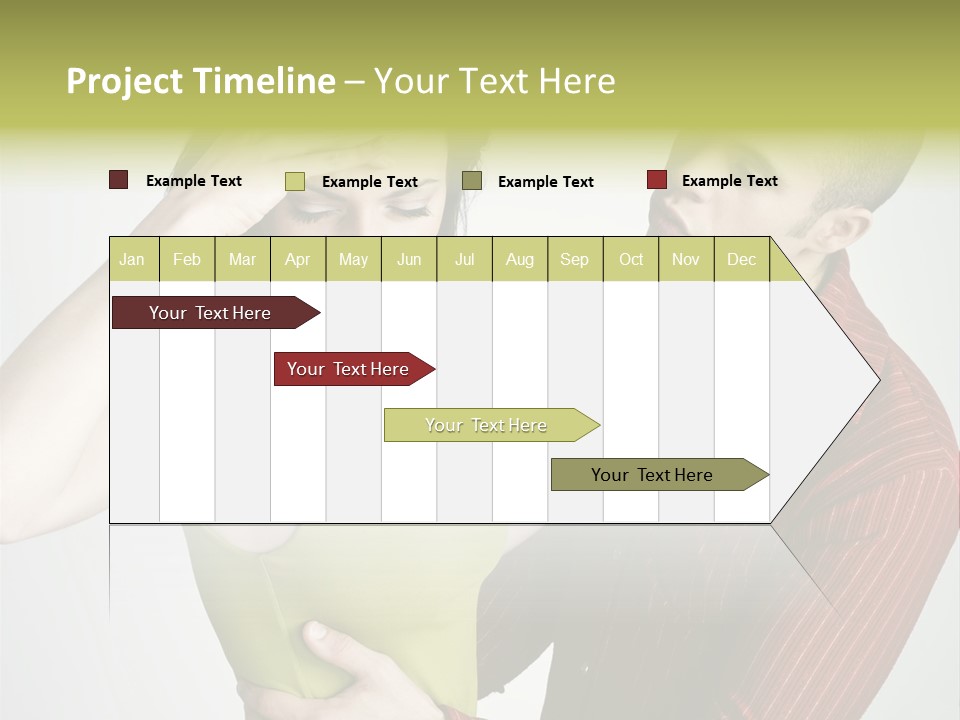 Young Couple Conflict On Isolated Background PowerPoint Template