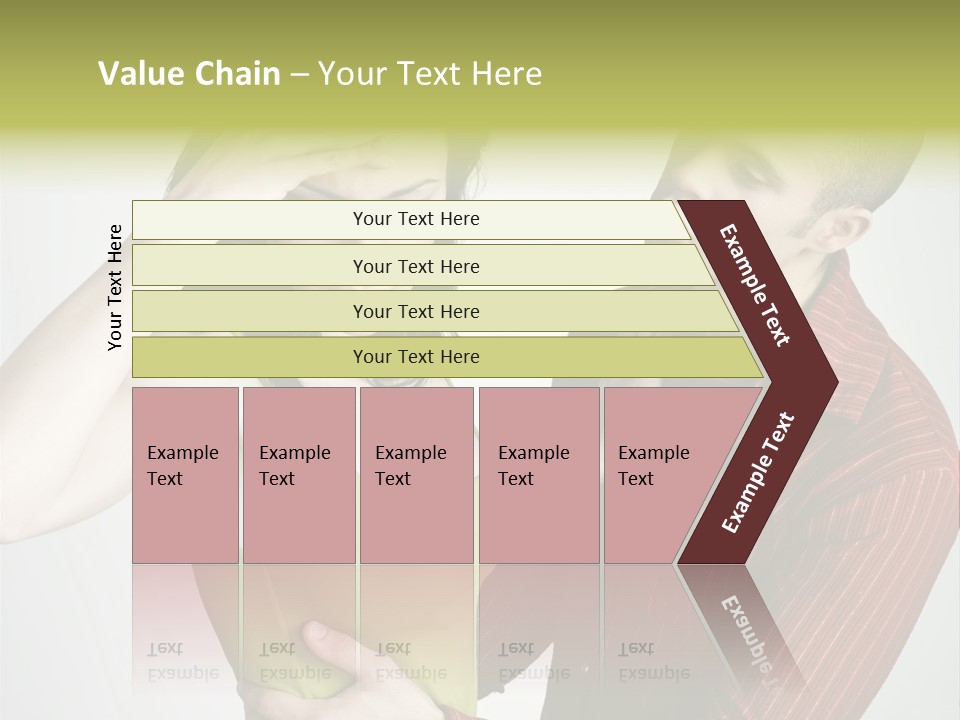 Young Couple Conflict On Isolated Background PowerPoint Template