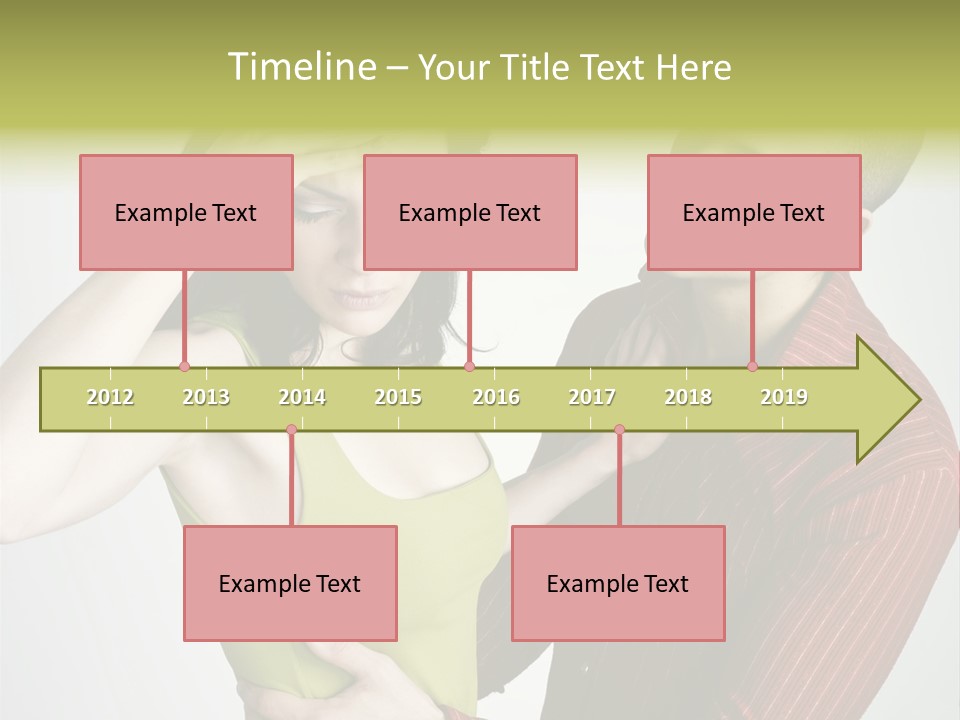 Young Couple Conflict On Isolated Background PowerPoint Template