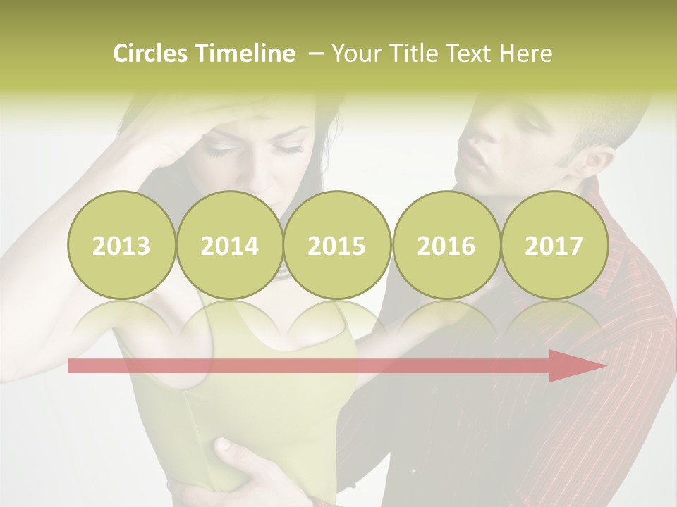 Young Couple Conflict On Isolated Background PowerPoint Template