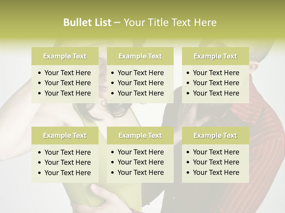 Young Couple Conflict On Isolated Background PowerPoint Template