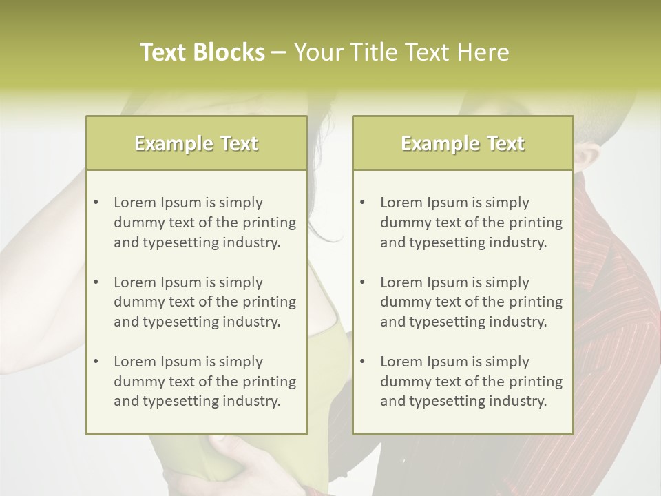 Young Couple Conflict On Isolated Background PowerPoint Template