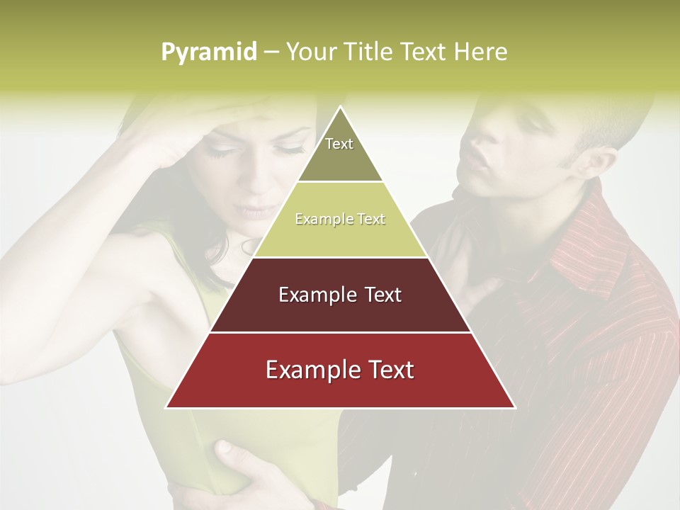 Young Couple Conflict On Isolated Background PowerPoint Template