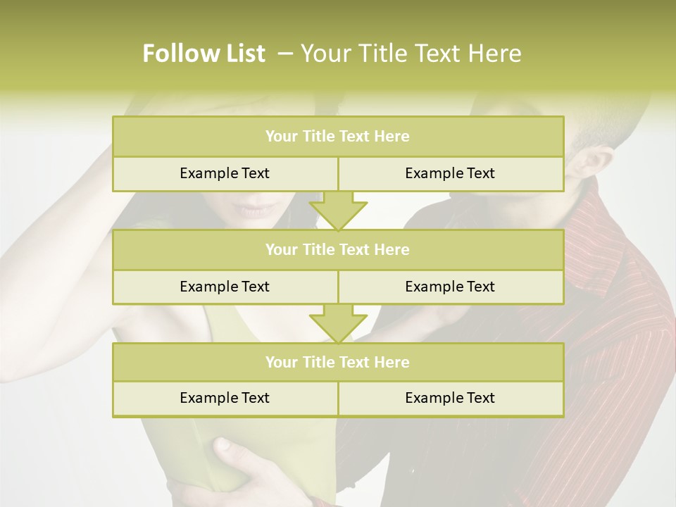Young Couple Conflict On Isolated Background PowerPoint Template