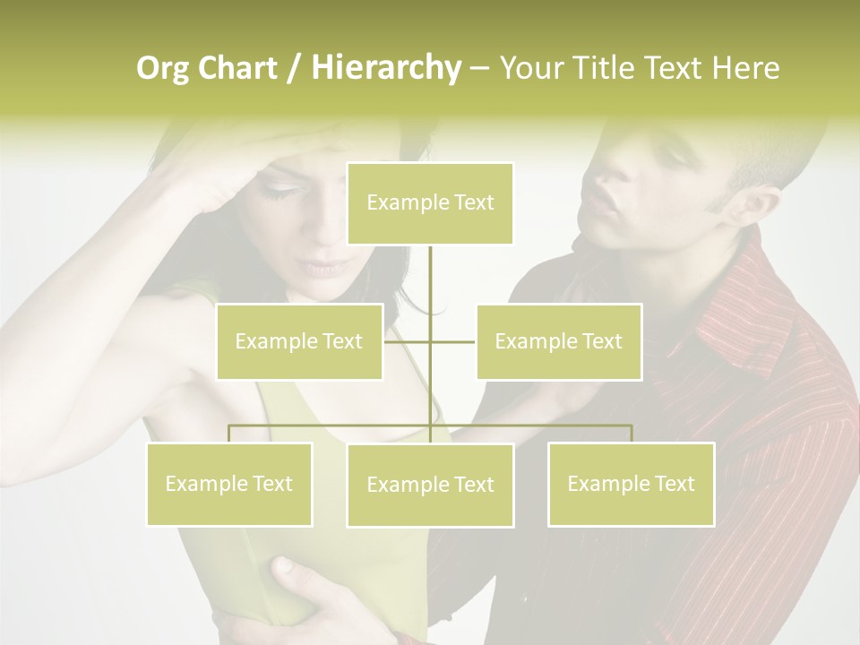 Young Couple Conflict On Isolated Background PowerPoint Template