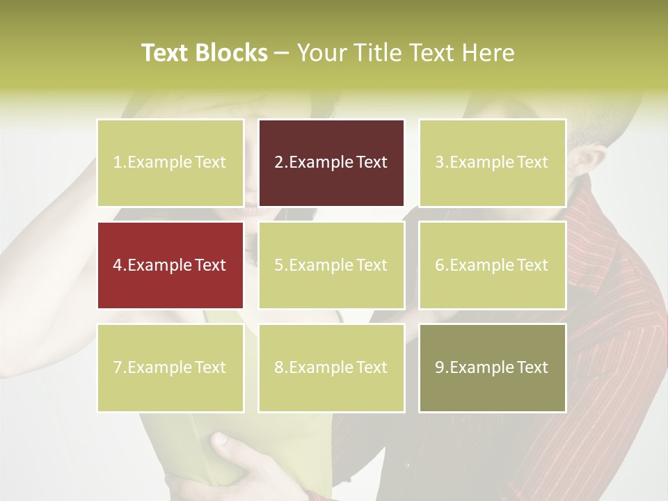 Young Couple Conflict On Isolated Background PowerPoint Template