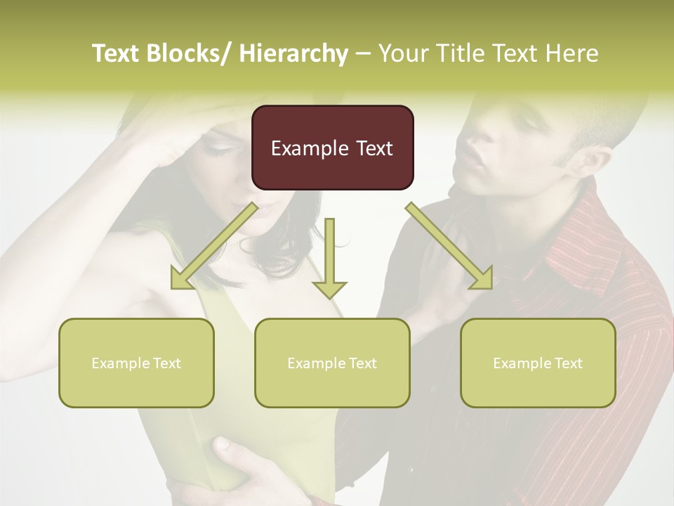 Young Couple Conflict On Isolated Background PowerPoint Template