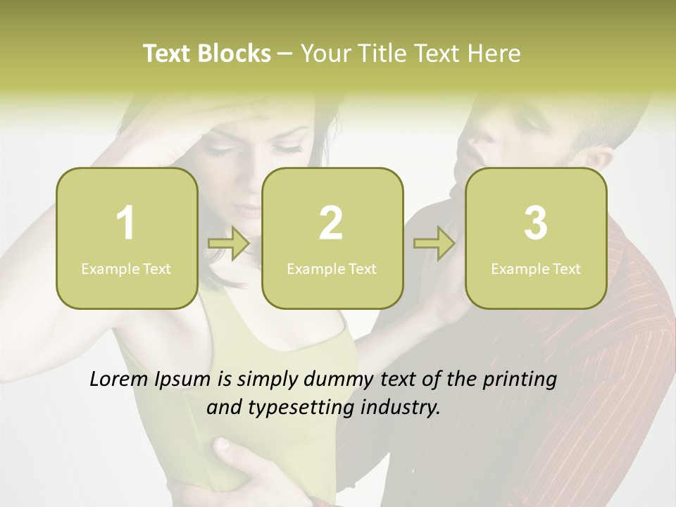 Young Couple Conflict On Isolated Background PowerPoint Template
