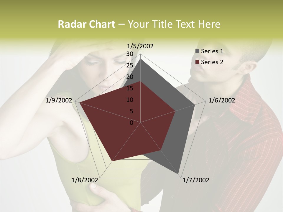 Young Couple Conflict On Isolated Background PowerPoint Template