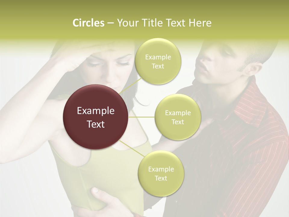 Young Couple Conflict On Isolated Background PowerPoint Template