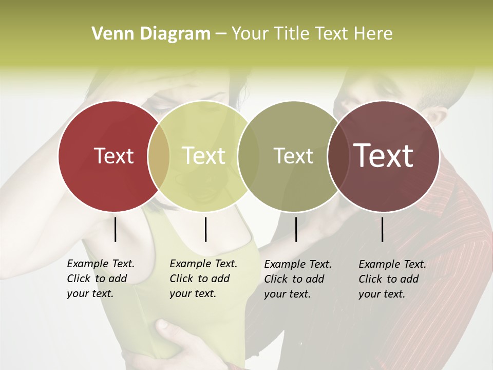 Young Couple Conflict On Isolated Background PowerPoint Template