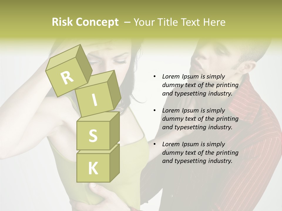 Young Couple Conflict On Isolated Background PowerPoint Template