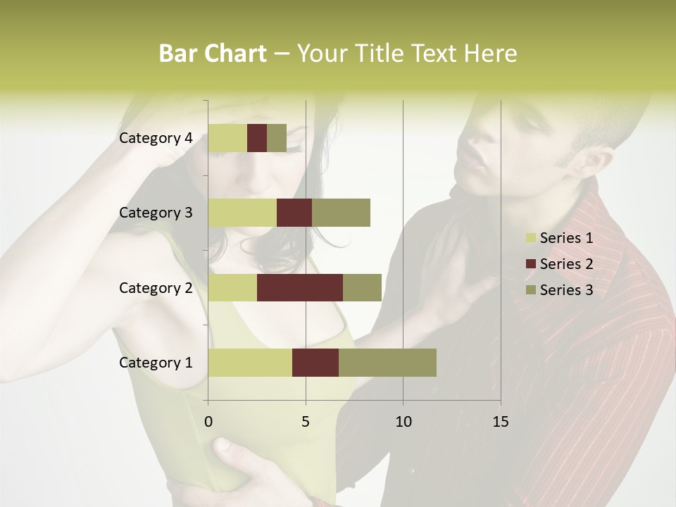 Young Couple Conflict On Isolated Background PowerPoint Template