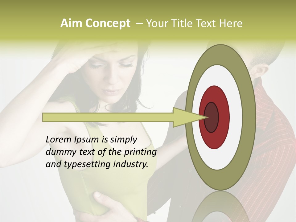 Young Couple Conflict On Isolated Background PowerPoint Template