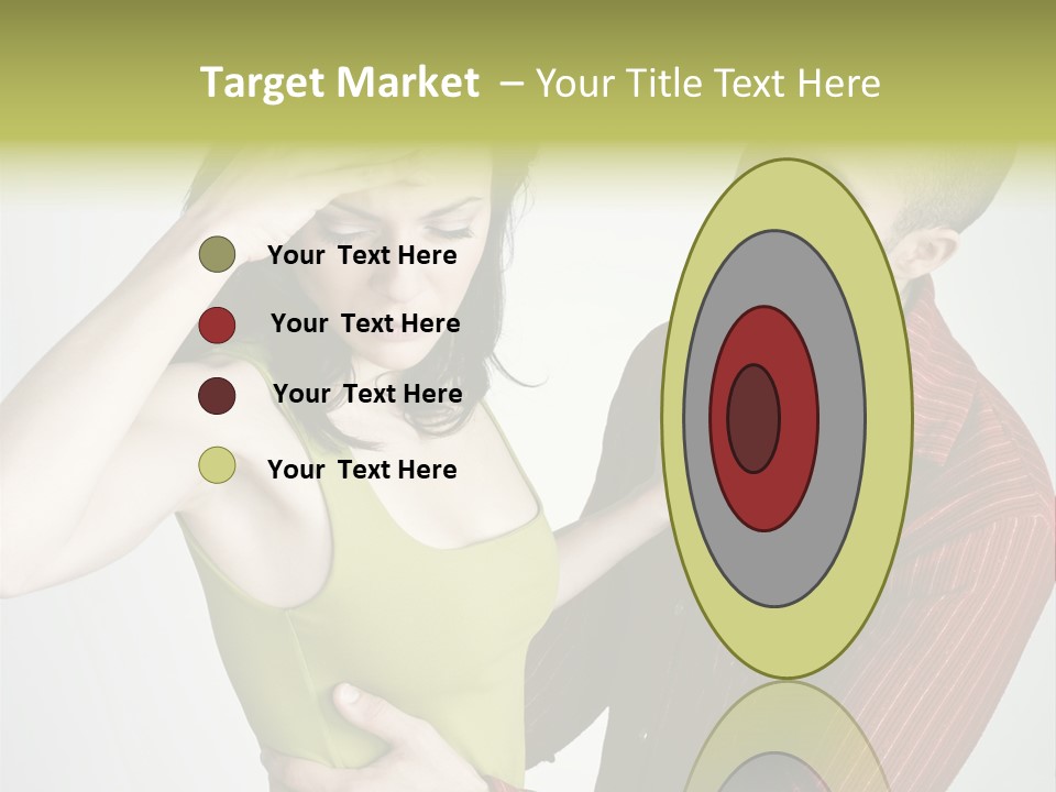 Young Couple Conflict On Isolated Background PowerPoint Template