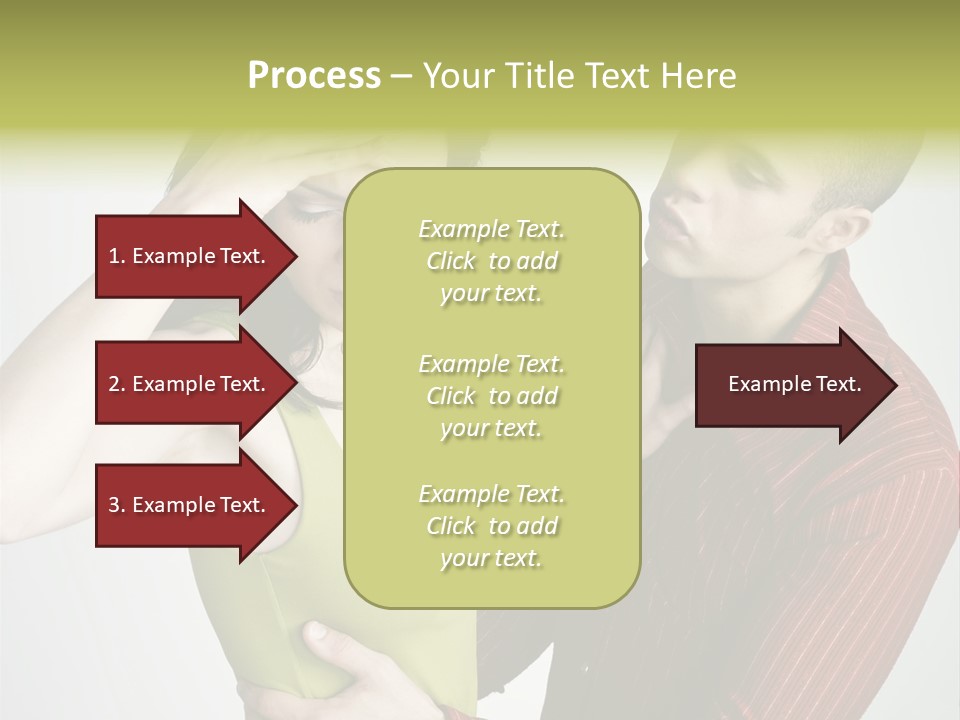 Young Couple Conflict On Isolated Background PowerPoint Template