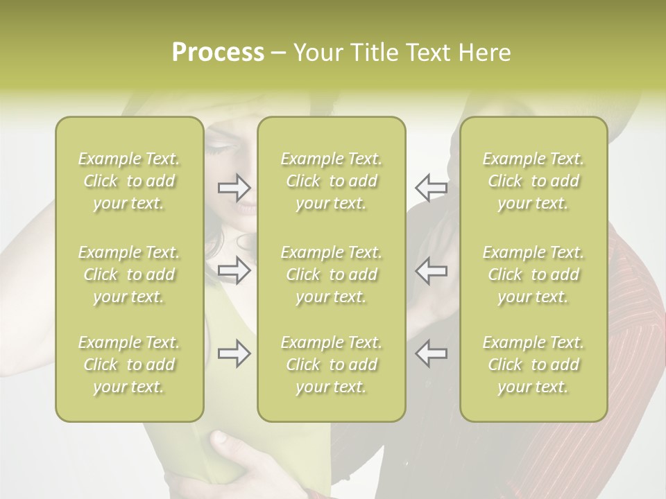 Young Couple Conflict On Isolated Background PowerPoint Template