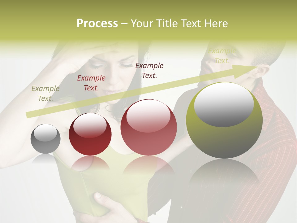 Young Couple Conflict On Isolated Background PowerPoint Template