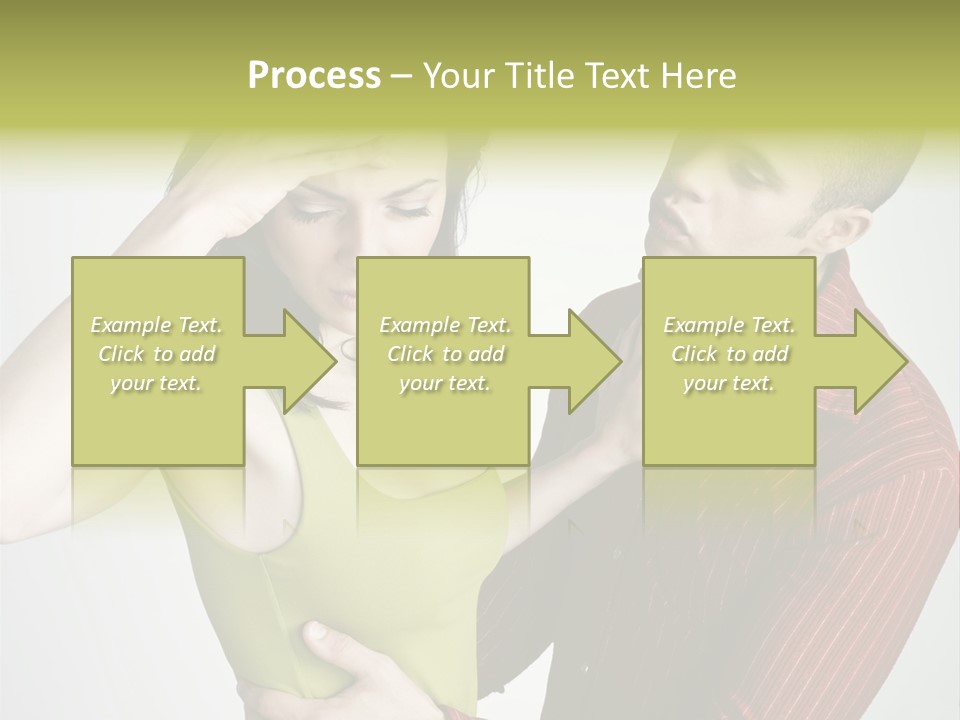 Young Couple Conflict On Isolated Background PowerPoint Template