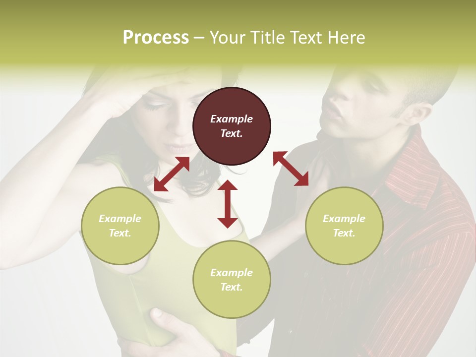 Young Couple Conflict On Isolated Background PowerPoint Template