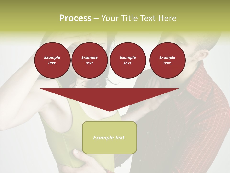 Young Couple Conflict On Isolated Background PowerPoint Template