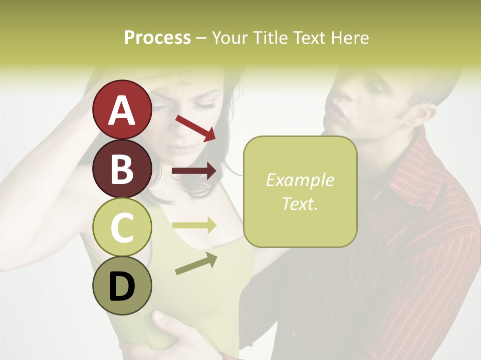 Young Couple Conflict On Isolated Background PowerPoint Template