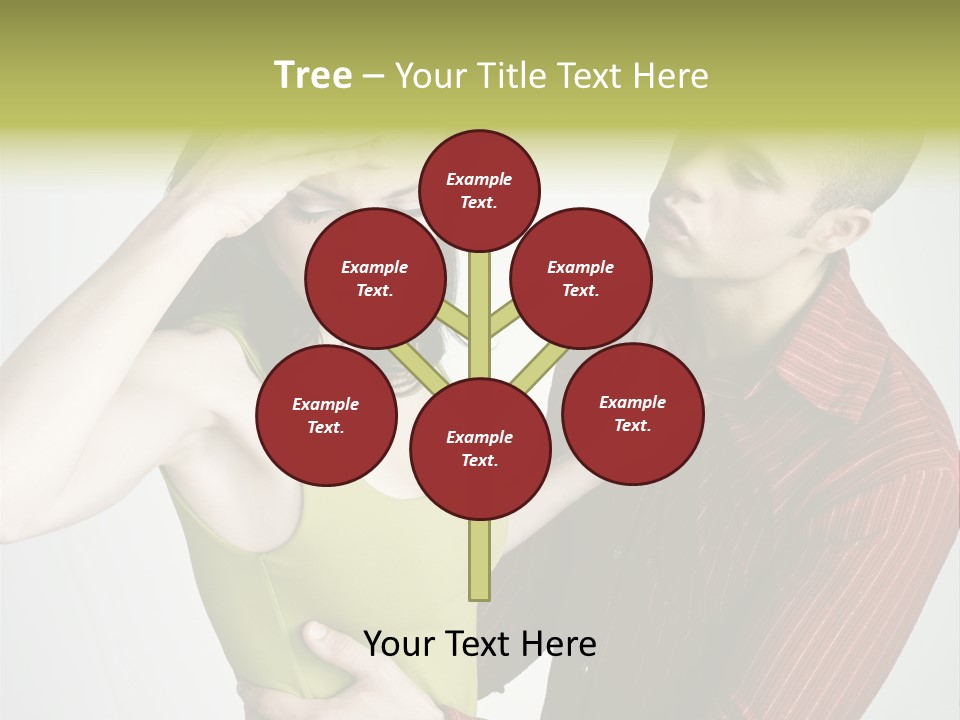 Young Couple Conflict On Isolated Background PowerPoint Template