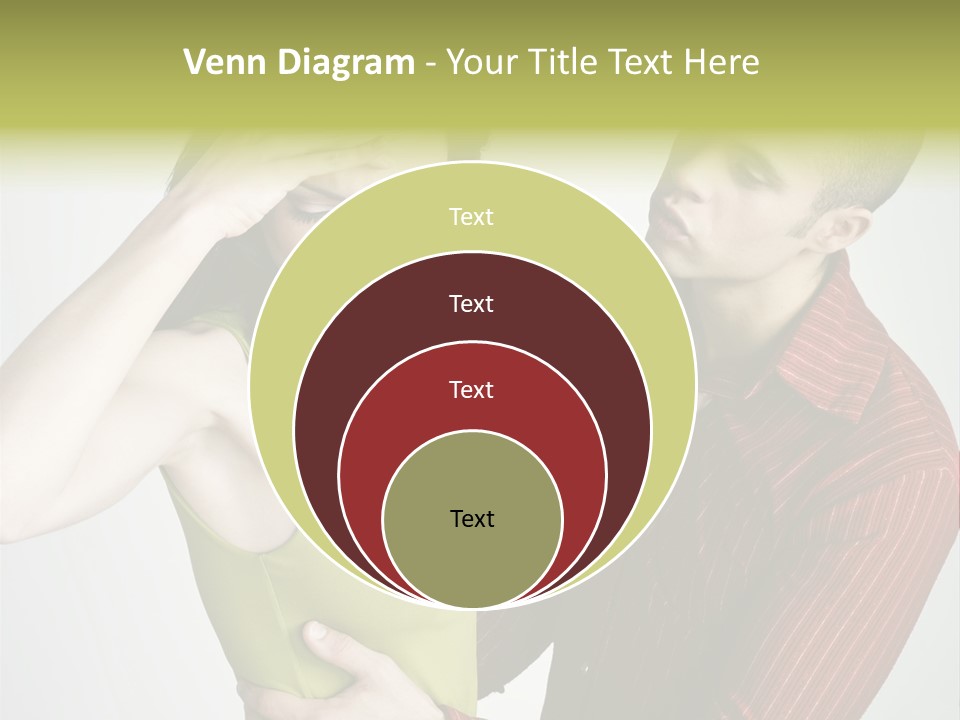 Young Couple Conflict On Isolated Background PowerPoint Template