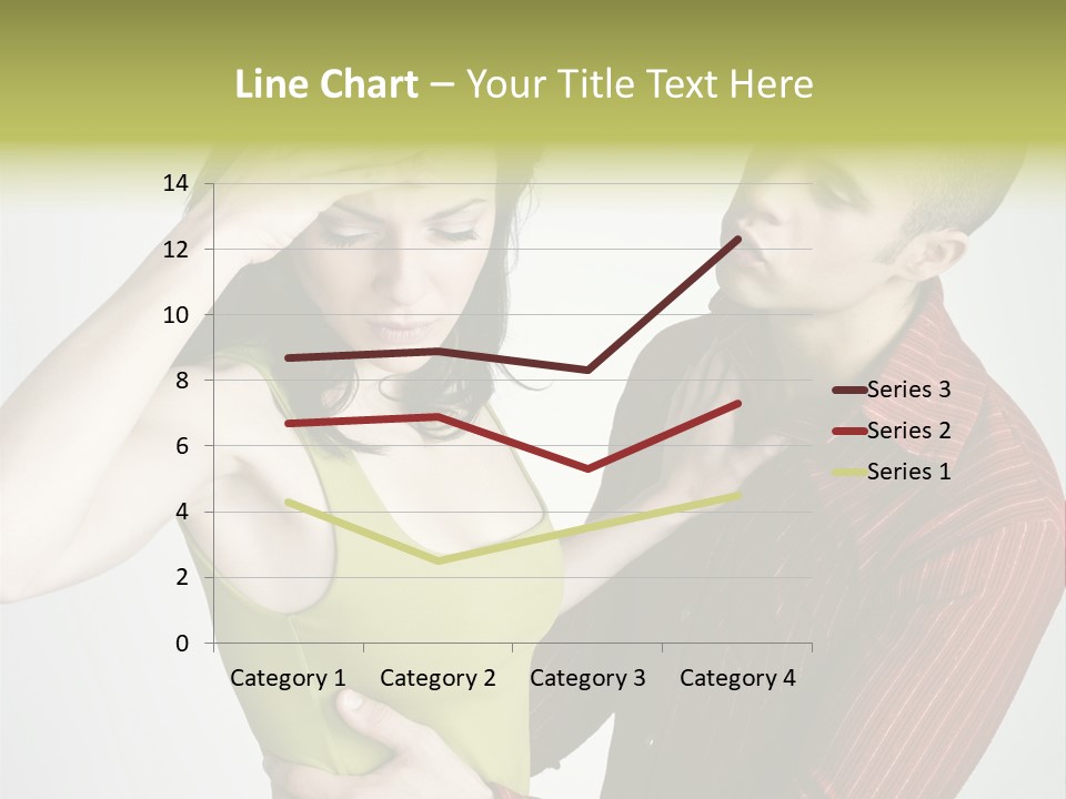 Young Couple Conflict On Isolated Background PowerPoint Template