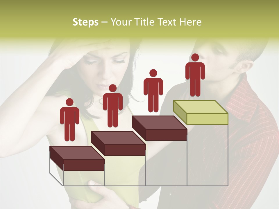 Young Couple Conflict On Isolated Background PowerPoint Template